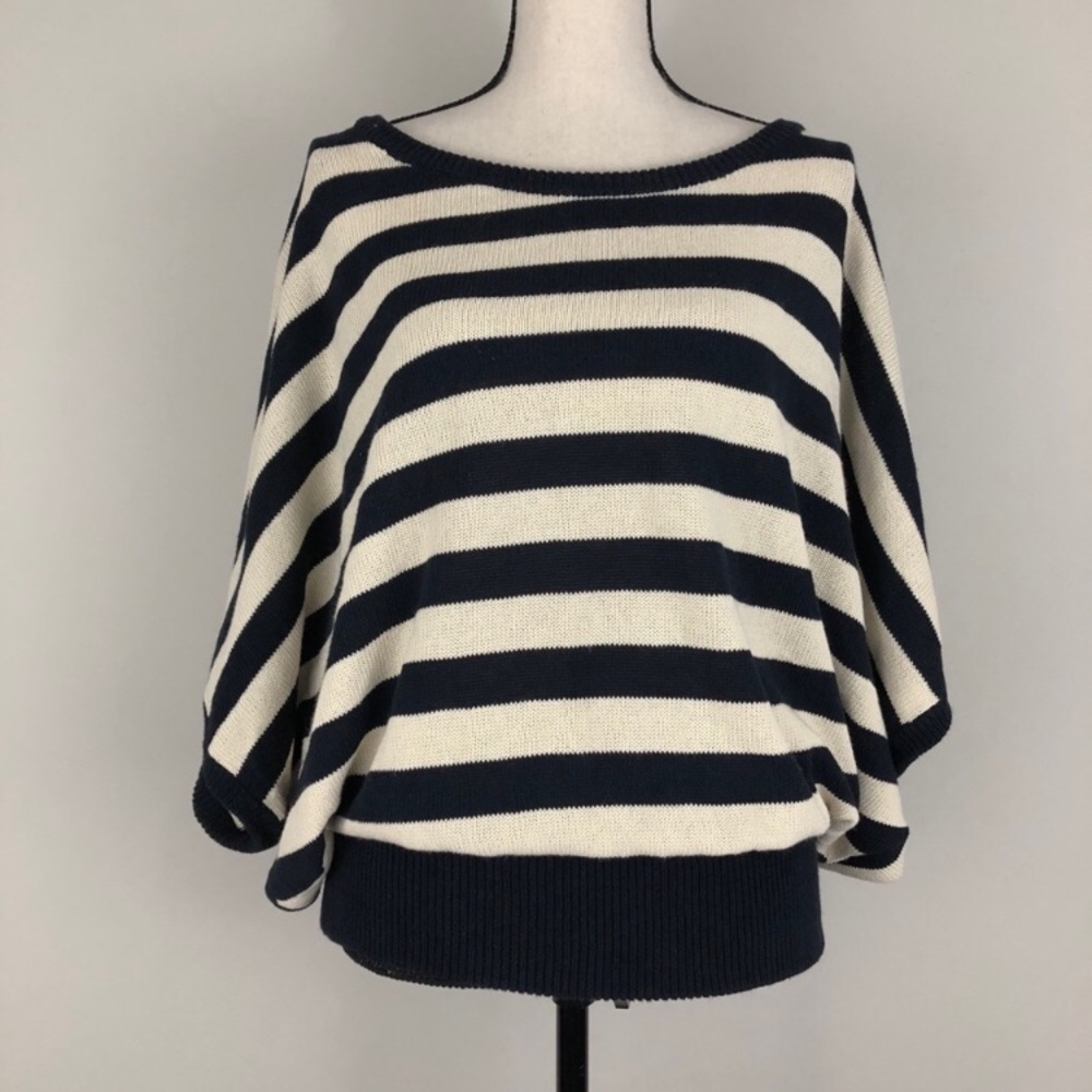 Anthropologie Moth Stripe Bat Sleeve Sweater